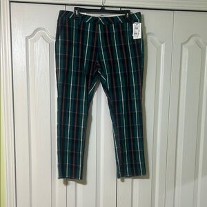 Volcom Plaid Chinos - Green and Red
